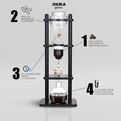 Yama Cold Drip Maker Wood Frame 25 Cups