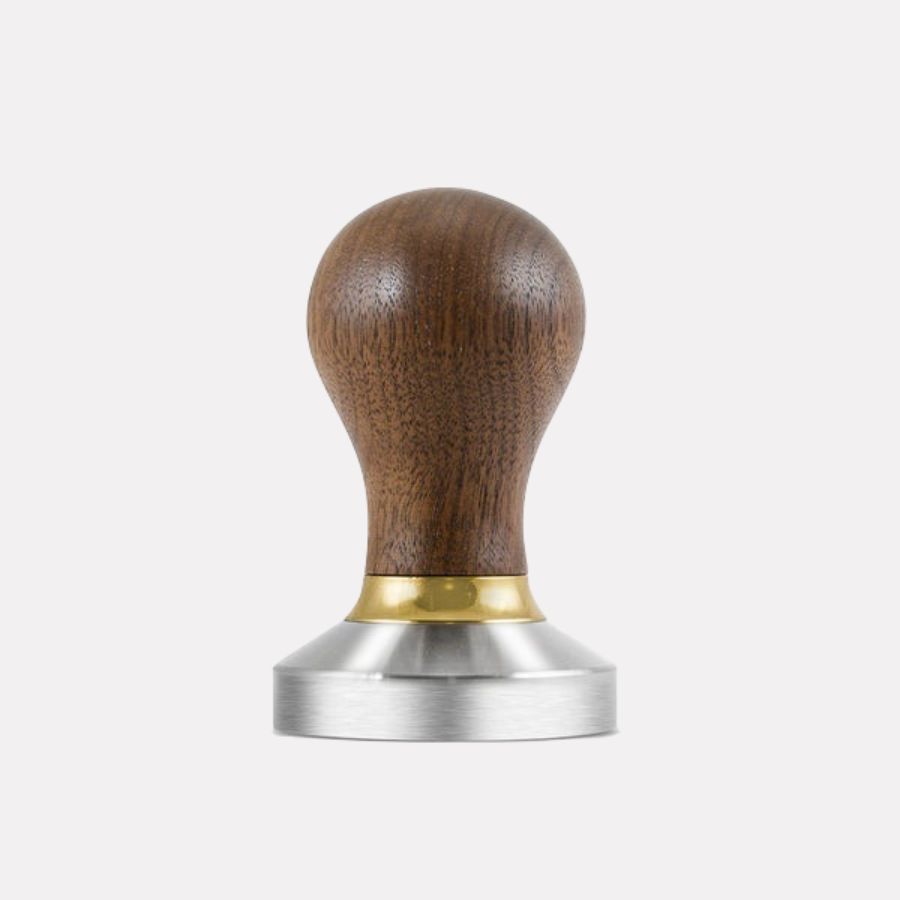 Compressore Professional Espresso Tamp 58mm Flat - Walnut Wood