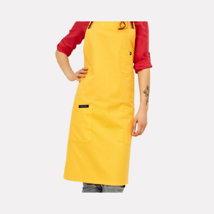 Lucio Verso Yellow Cross-Back Apron