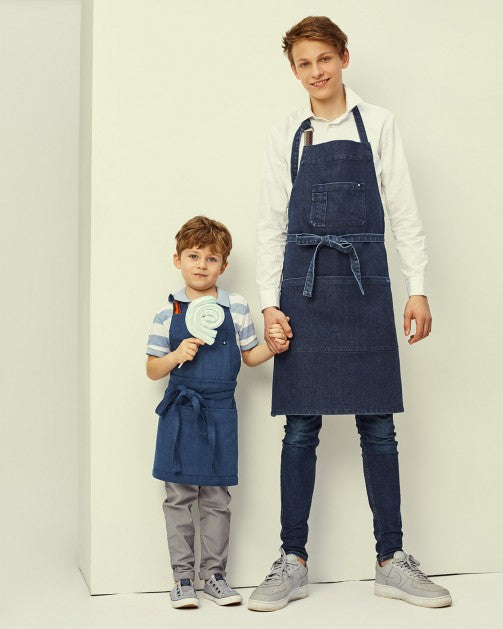 Blue Denim Kids Apron / ​مئزر دينيم أزرق للأطفال من لوتشو ڤيرسو