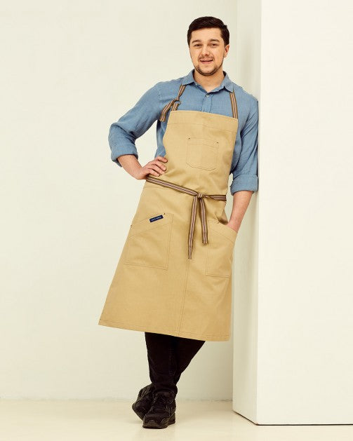 Lucio Verso Dark Beige Classic Apron