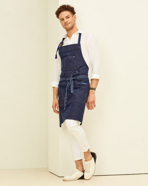 Lucio Verso Denim Classic Apron / مئزر كلاسيكي دينيم من لوتشو ڤيرسو