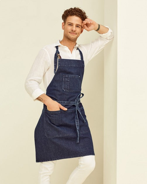 Lucio Verso Denim Classic Apron / مئزر كلاسيكي دينيم من لوتشو ڤيرسو