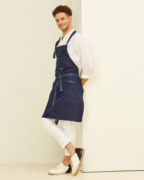 Lucio Verso Denim Classic Apron / مئزر كلاسيكي دينيم من لوتشو ڤيرسو