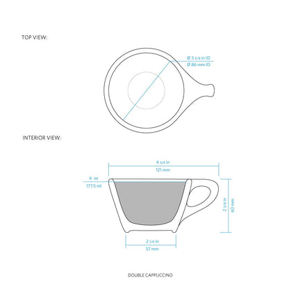 Lino Double Cappuccino Cup & Saucer 177ml